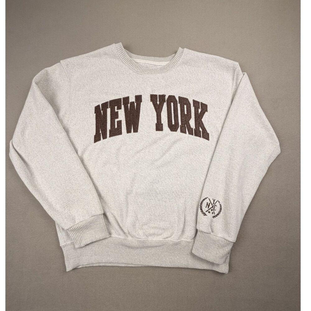 New York Popular 'NEW YORK' Chest Logo Crewneck Sweatshirt Unisex